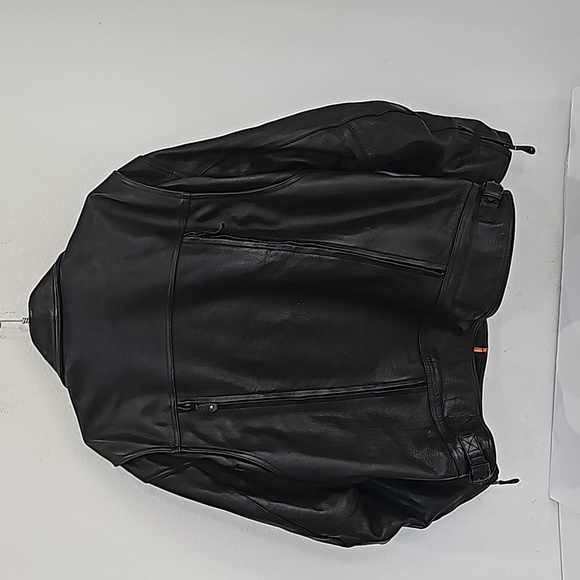 First Classics Black Leather Gear Men's Motorcycle Biker Jacket Size XL - Picture 10 of 16